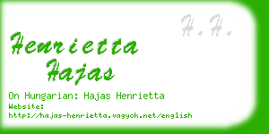 henrietta hajas business card